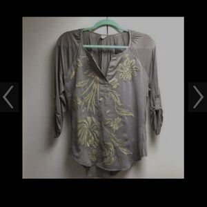 Floral Gray Women's Top